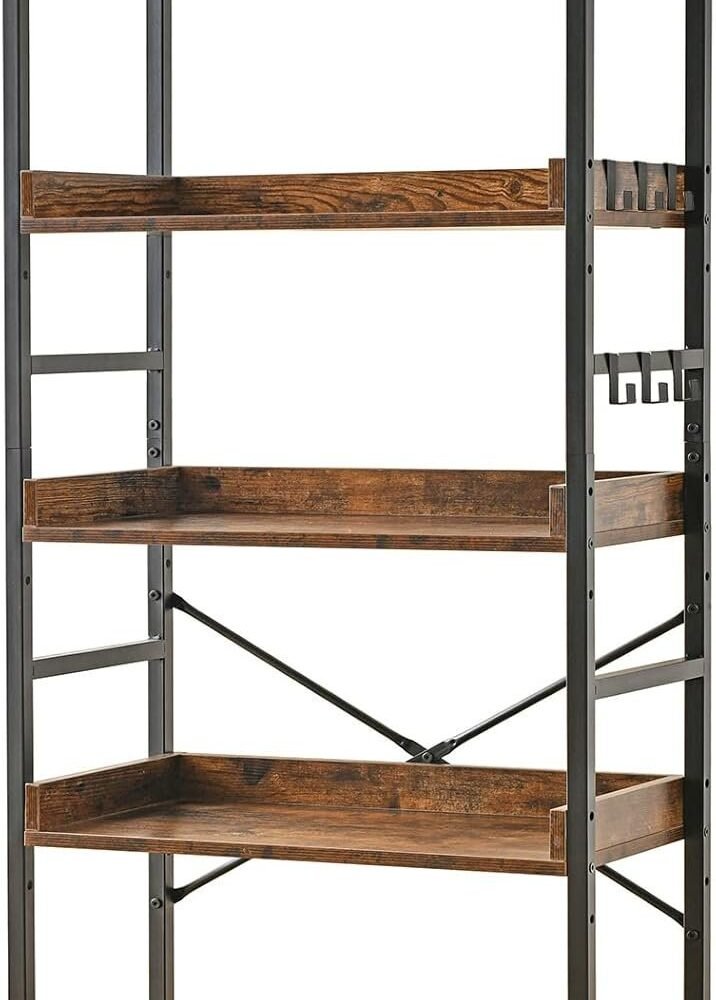 Adjustable 5-Tier Open Bookcase